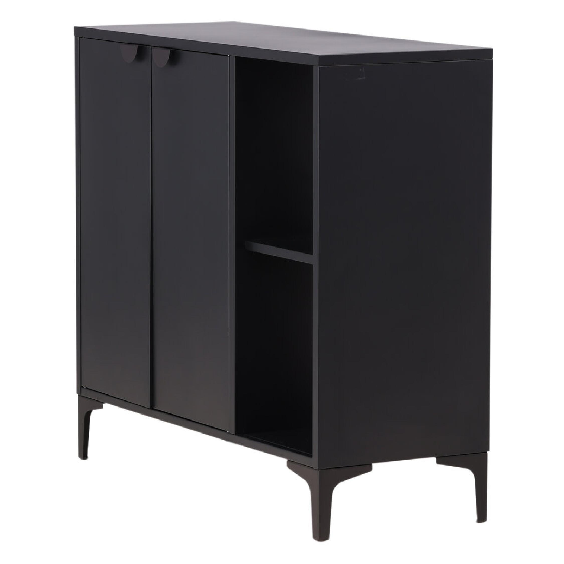 industriële zwarte wandkast Fynn afbeelding 3