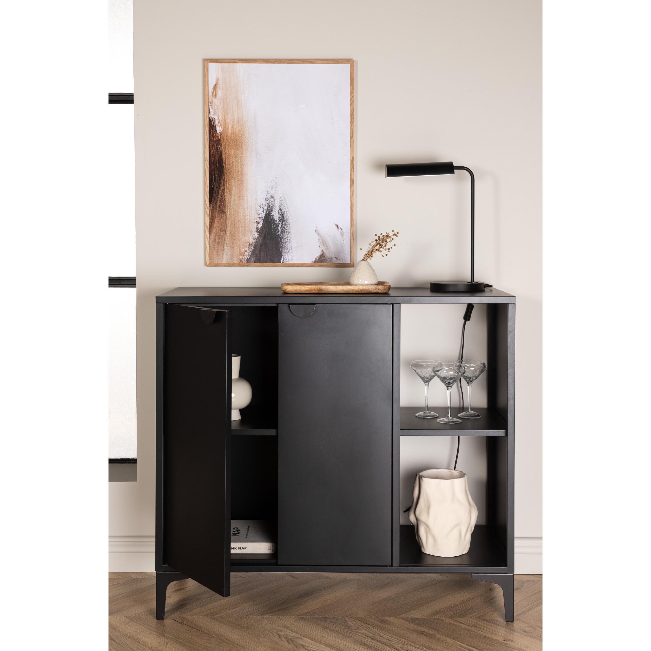 industriële zwarte wandkast Fynn afbeelding 9