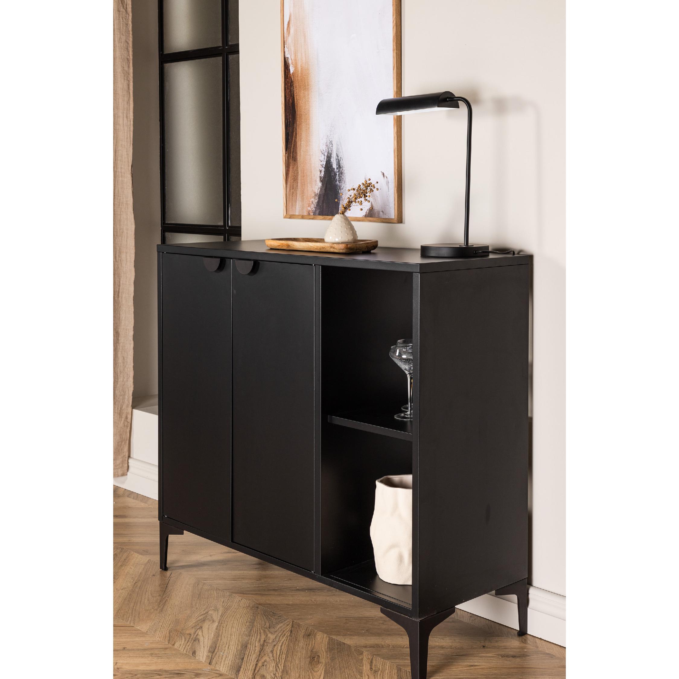 industriële zwarte wandkast Fynn afbeelding 10