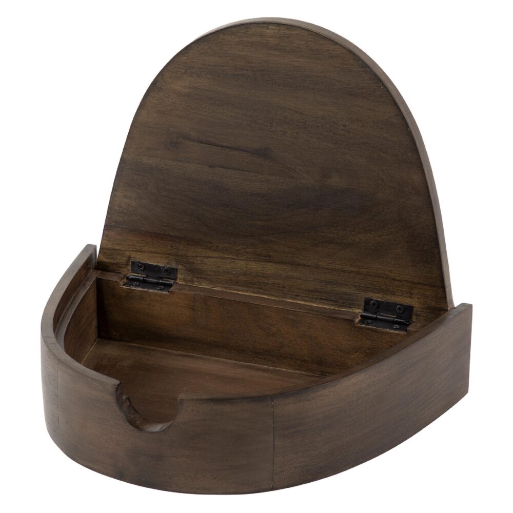 zwevende houten nachtkastjes set afbeelding 2