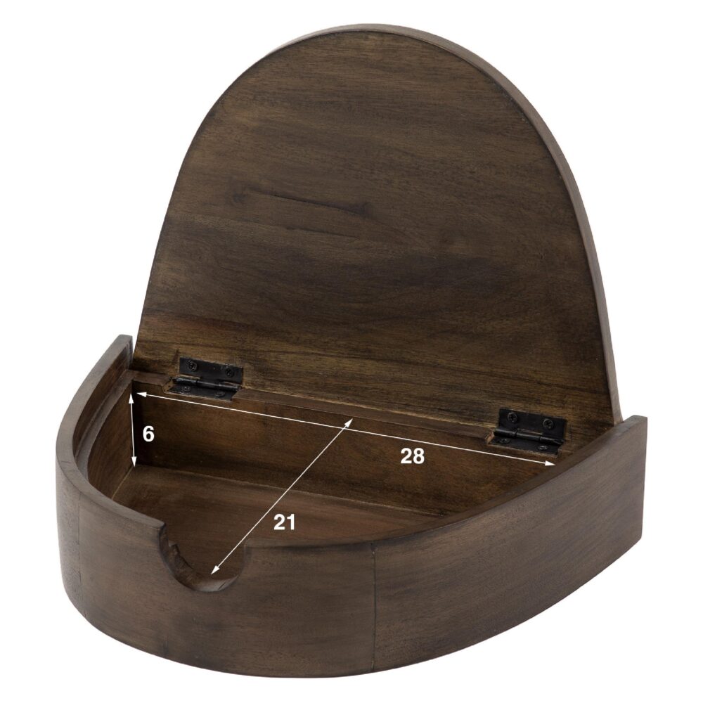 zwevende houten nachtkastjes set afbeelding 4