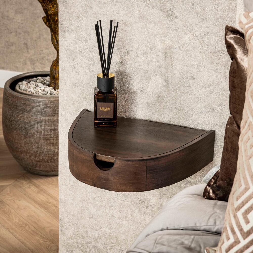 zwevende houten nachtkastjes set afbeelding 8