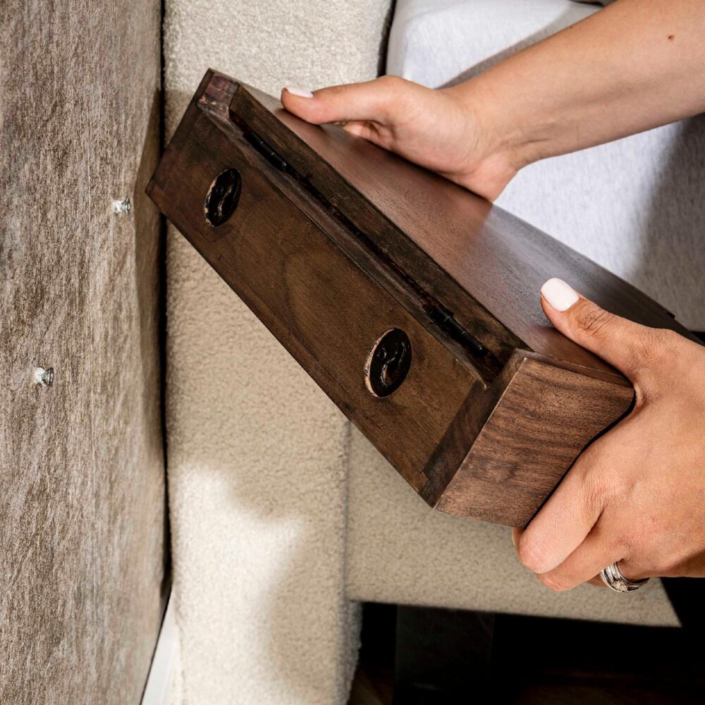 zwevende houten nachtkastjes set afbeelding 10