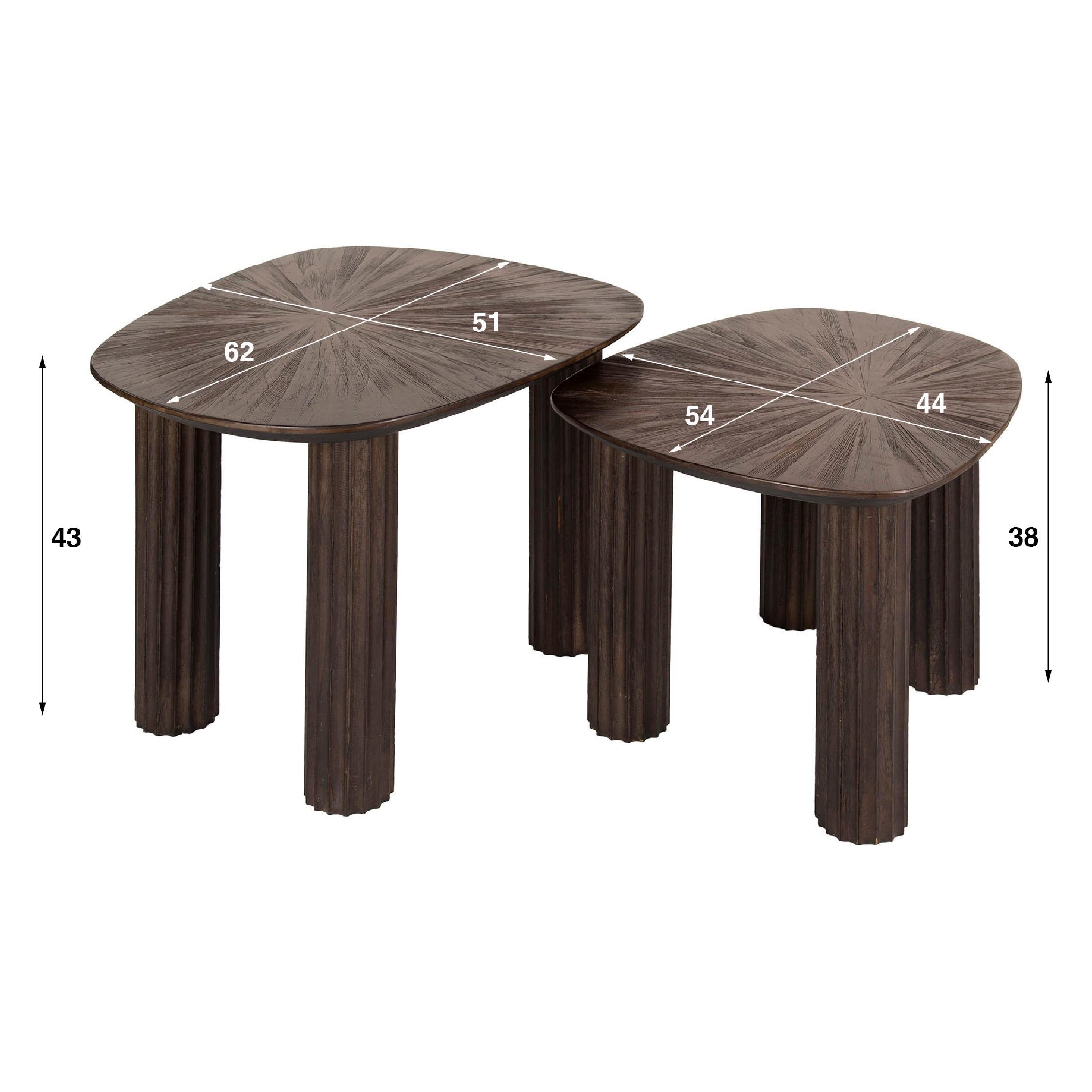 salontafelset teak espresso Sena afbeelding 2