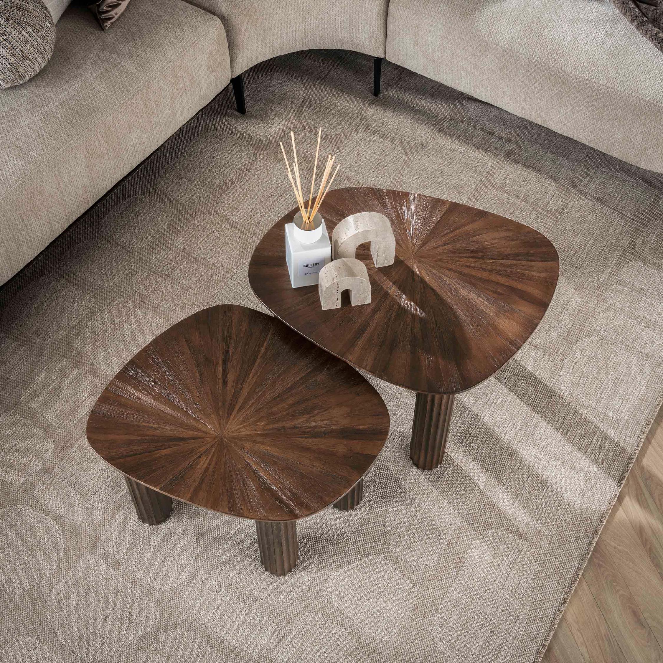 salontafelset teak espresso Sena afbeelding 3