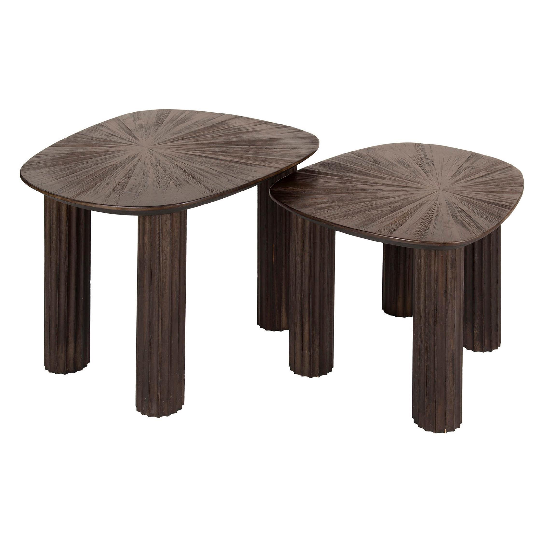 salontafelset teak espresso Sena afbeelding 1