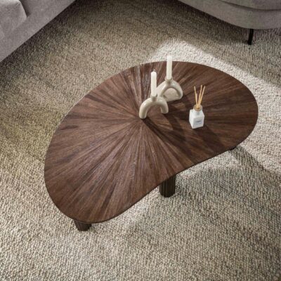 niervormige teak salontafel Sena afbeelding 4