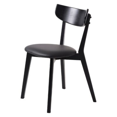 zwarte eiken eetkamerstoelen Karo set van 2 afbeelding 1