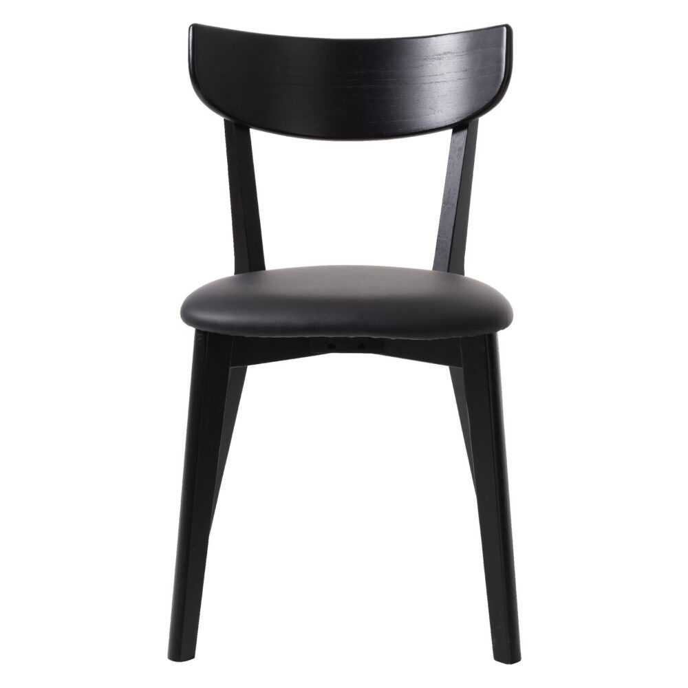 zwarte eiken eetkamerstoelen Karo set van 2 afbeelding 5