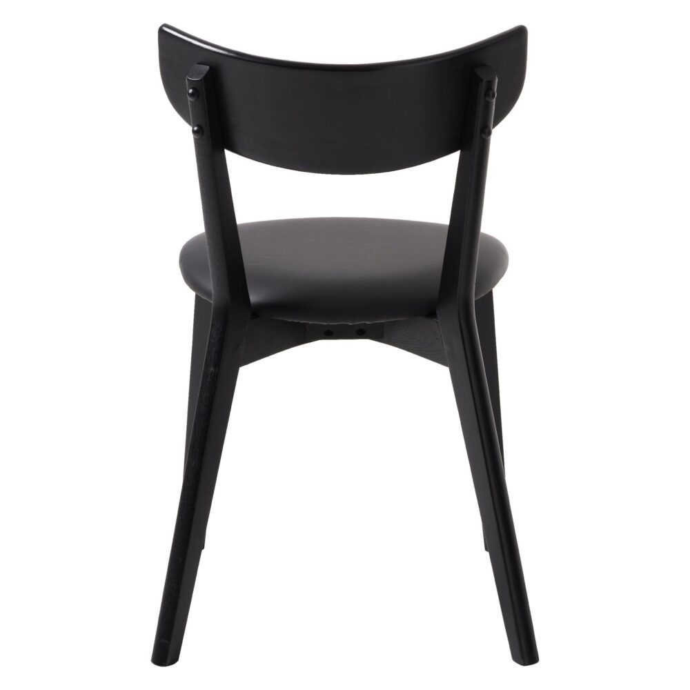 zwarte eiken eetkamerstoelen Karo set van 2 afbeelding 3