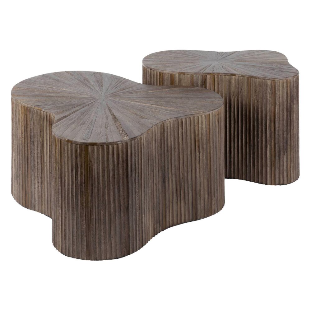 salontafel set teak espresso Sena afbeelding 1