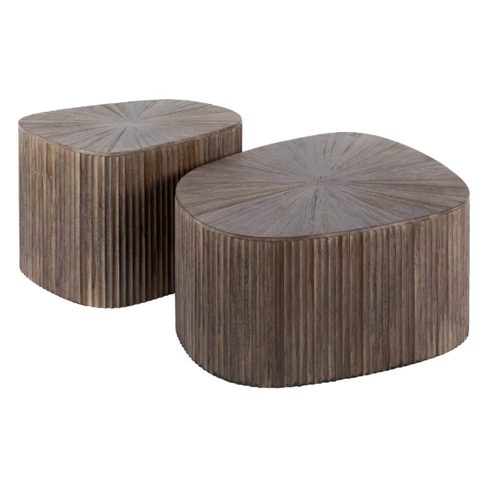 vierkante teak salontafelset Sena afbeelding 1