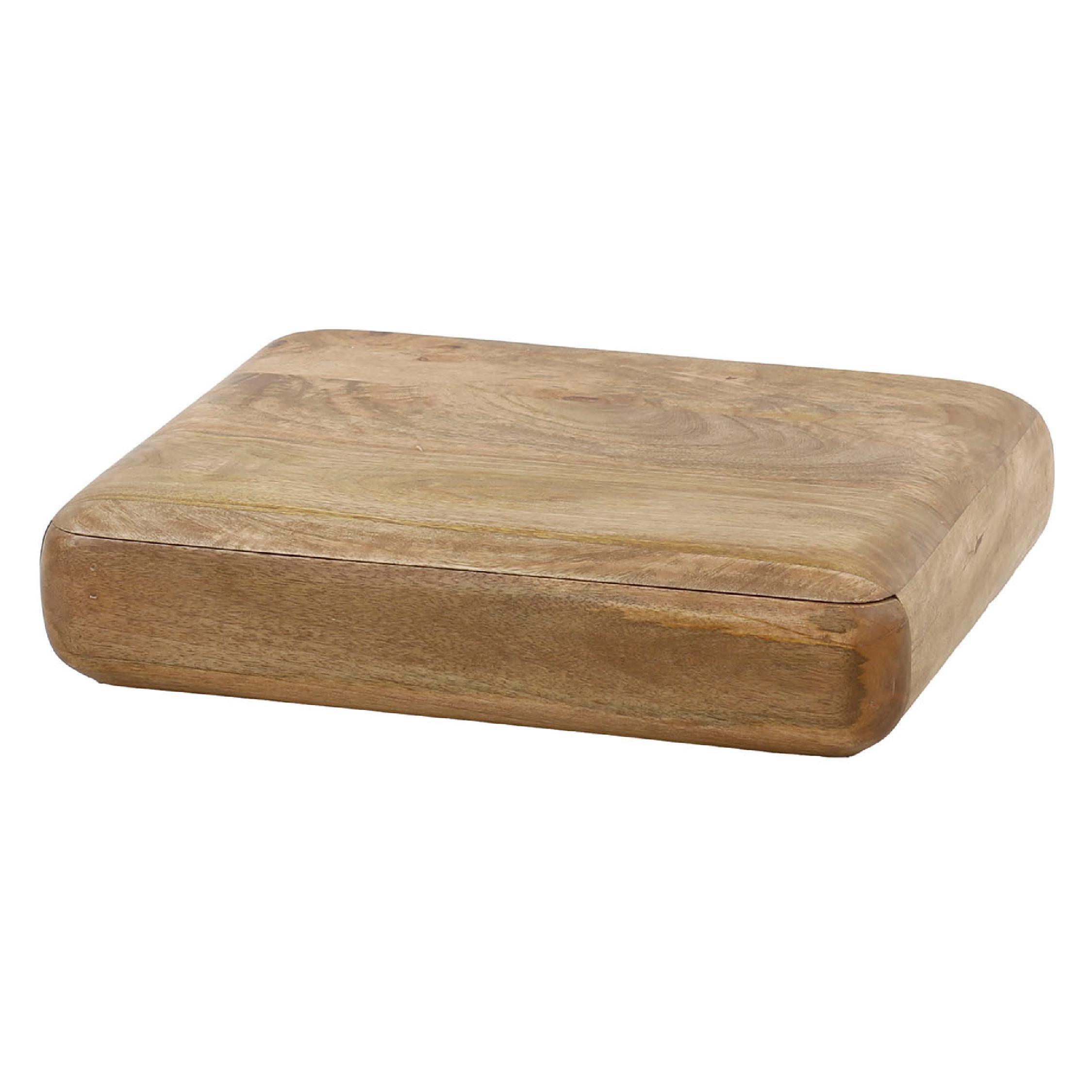 zwevend nachtkastje mangohout met lade afbeelding 1