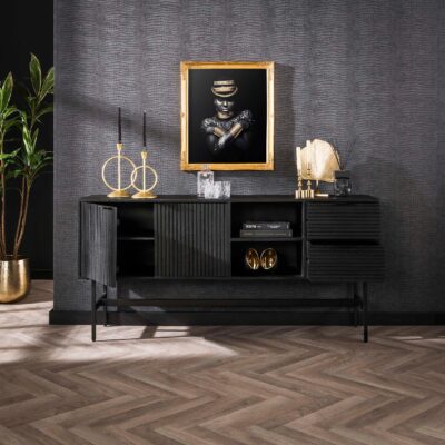 zwart mangohouten dressoir Arek afbeelding 4