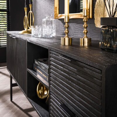 zwart mangohouten dressoir Arek afbeelding 5