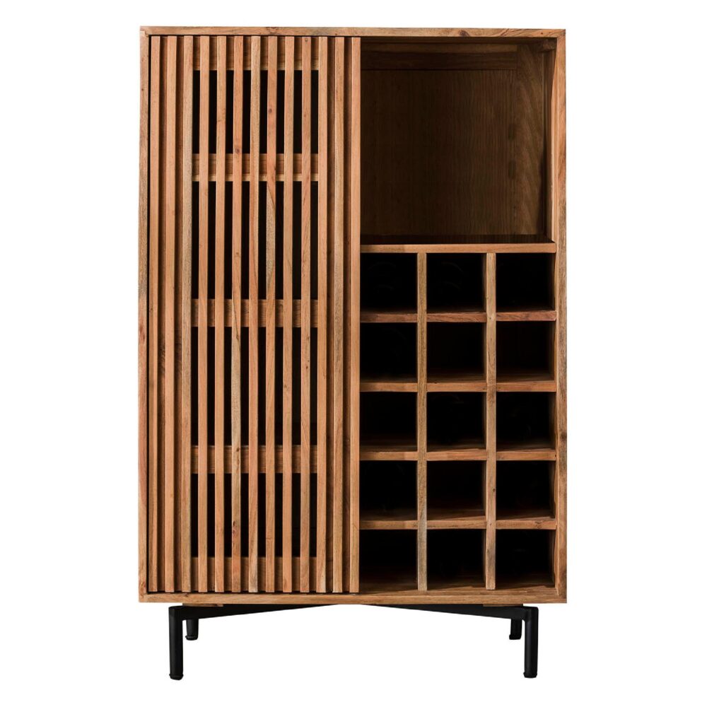 houten wijnkast met opbergruimte afbeelding 1