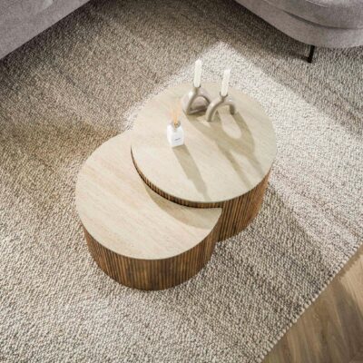 salontafel set Sora mangohout afbeelding 4