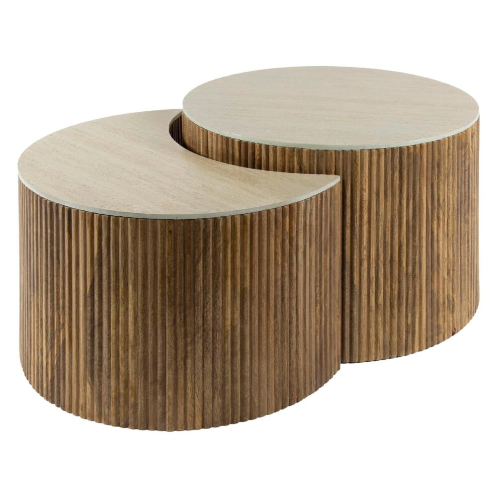 salontafel set Sora mangohout afbeelding 1