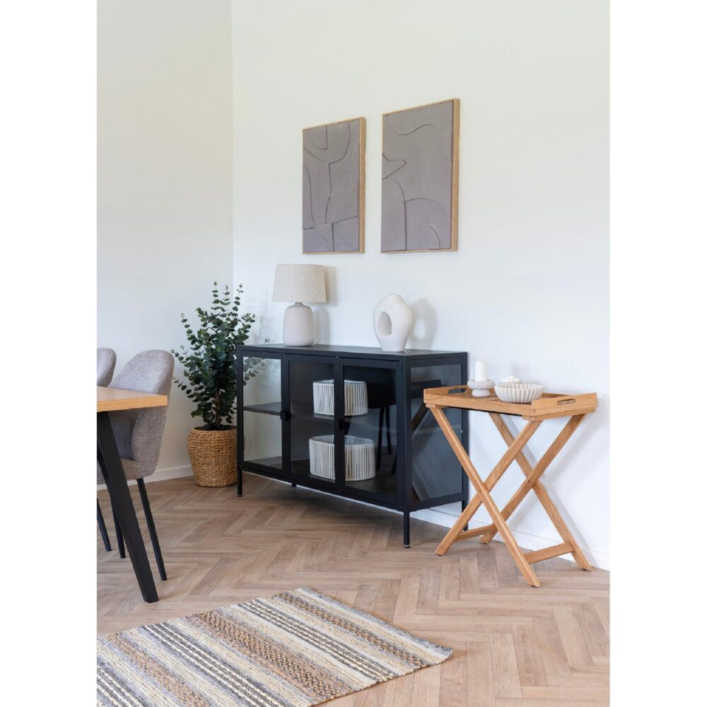 glazen dressoir Ryka zwart afbeelding 5