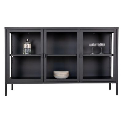 glazen dressoir Ryka zwart afbeelding 2