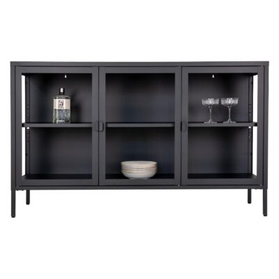 glazen dressoir Ryka zwart afbeelding 2