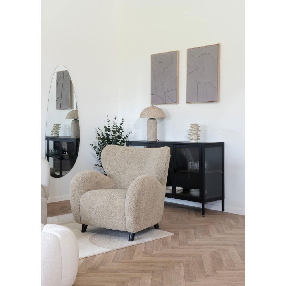 glazen dressoir Ryka zwart afbeelding 6