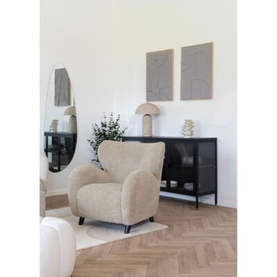 glazen dressoir Ryka zwart afbeelding 6