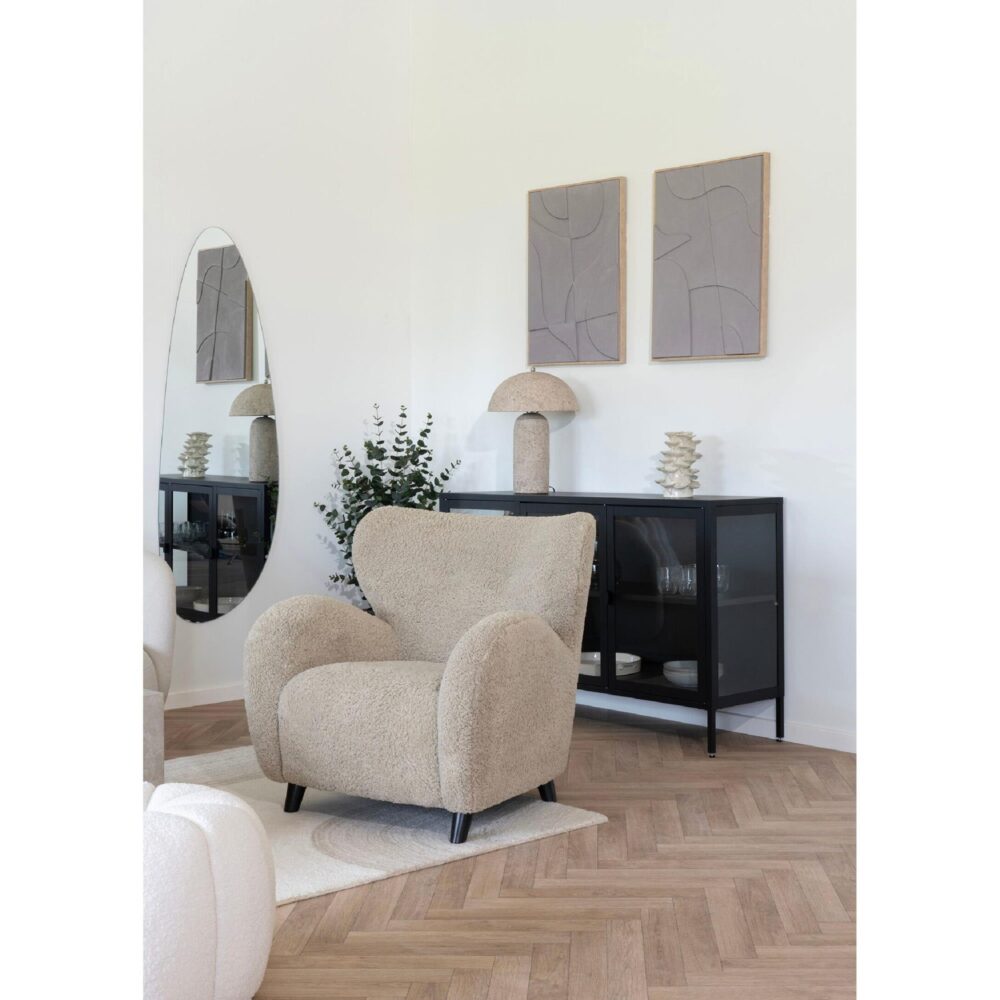 glazen dressoir Ryka zwart afbeelding 6