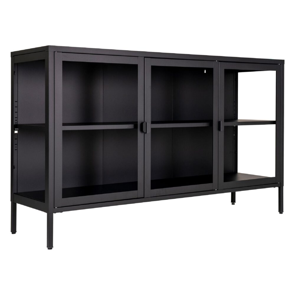 glazen dressoir Ryka zwart afbeelding 4