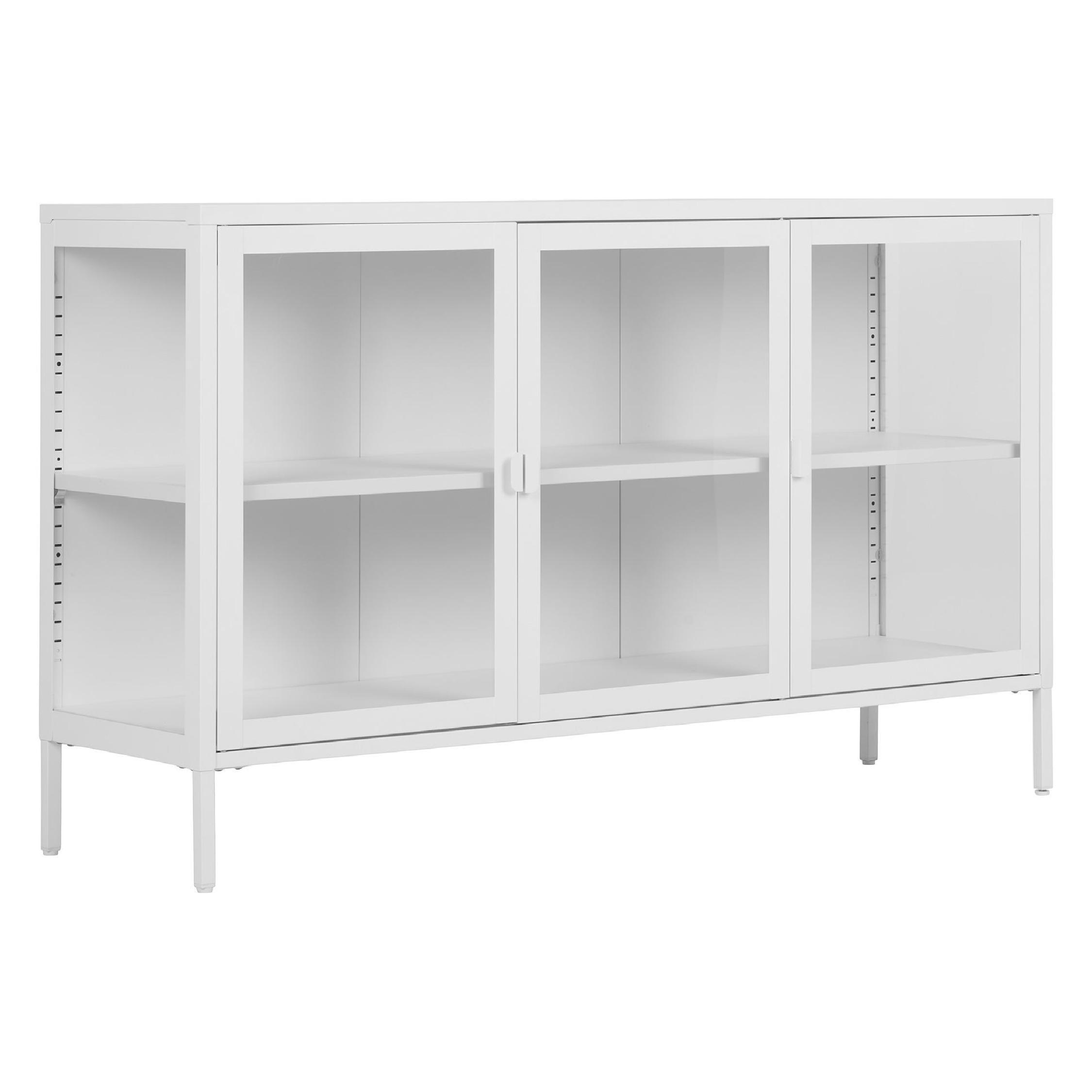 wit dressoir met glazen deuren Ryka afbeelding 2