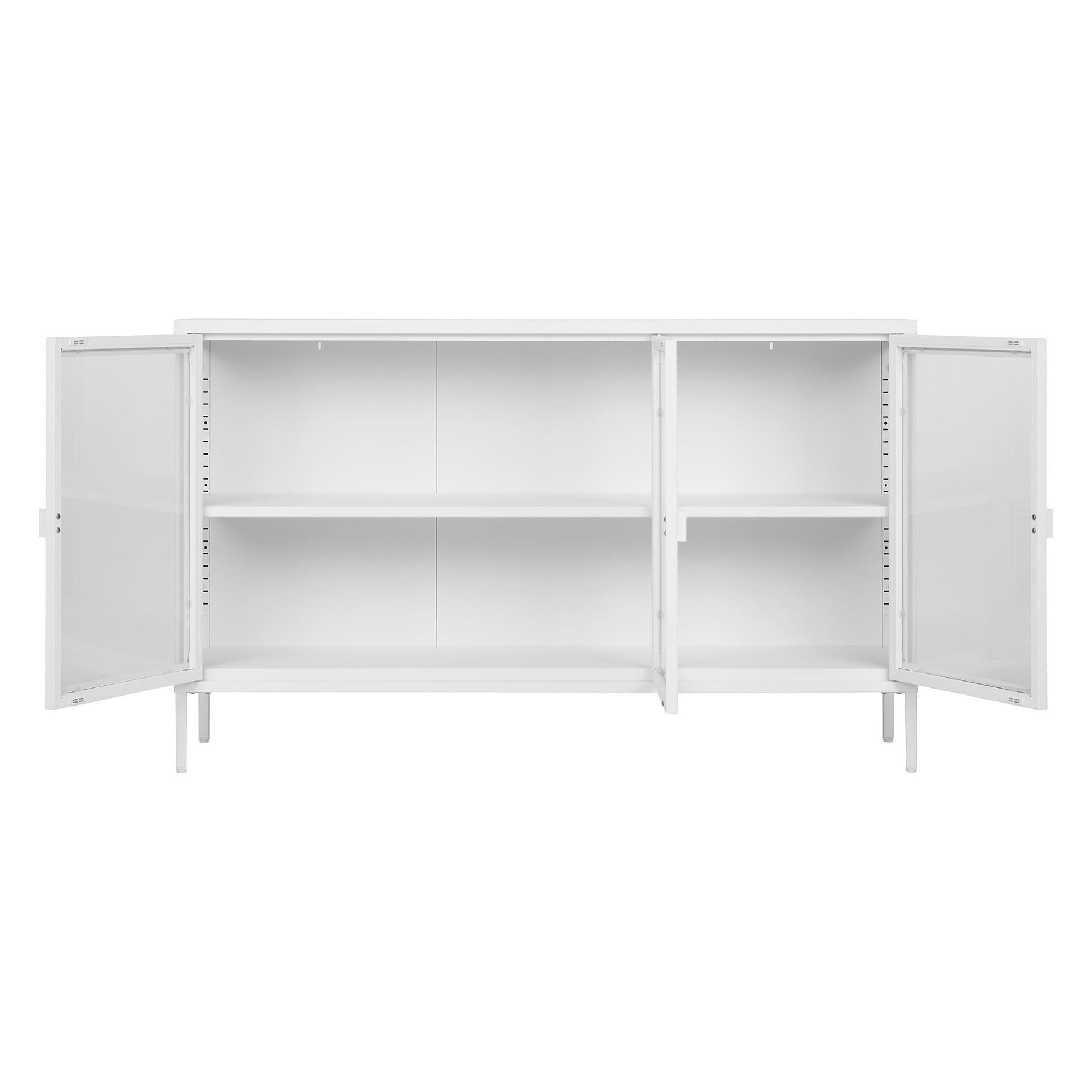 wit dressoir met glazen deuren Ryka afbeelding 3