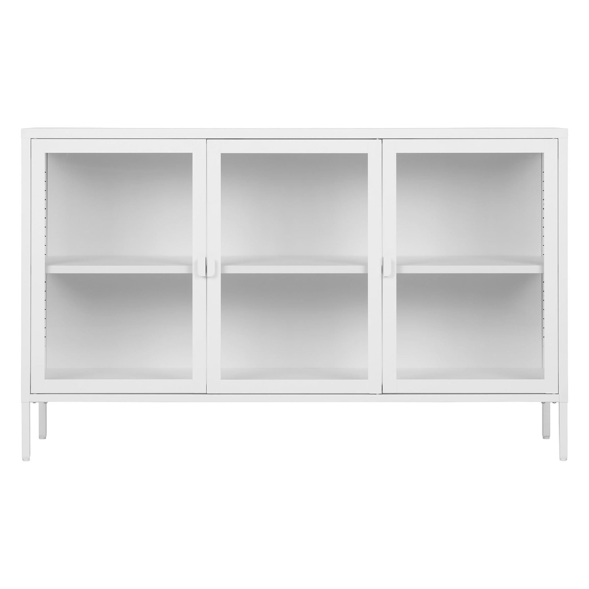 wit dressoir met glazen deuren Ryka afbeelding 1