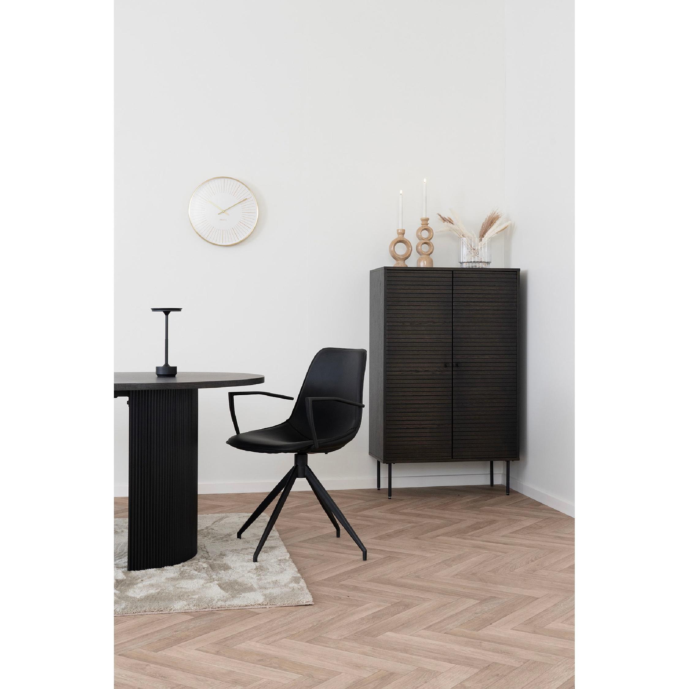 Enna smoked eiken highboard 2-deurs afbeelding 3