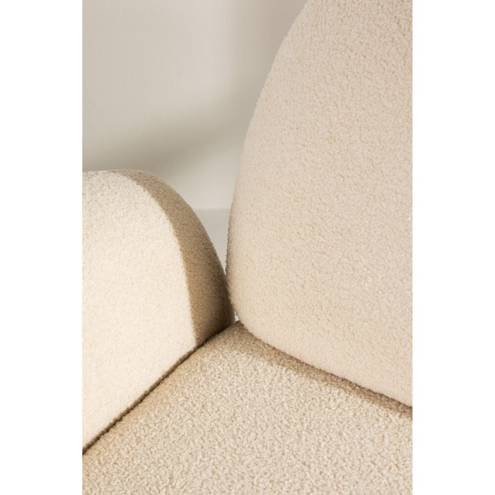 beige chenille fauteuil afbeelding 10