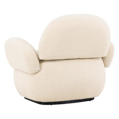 beige chenille fauteuil afbeelding 6