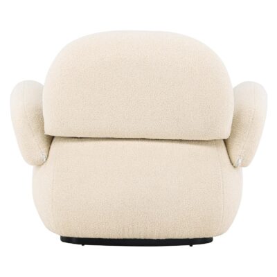 beige chenille fauteuil afbeelding 7