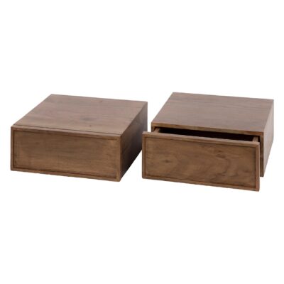 zwevende nachtkastjes acaciahout afbeelding 3