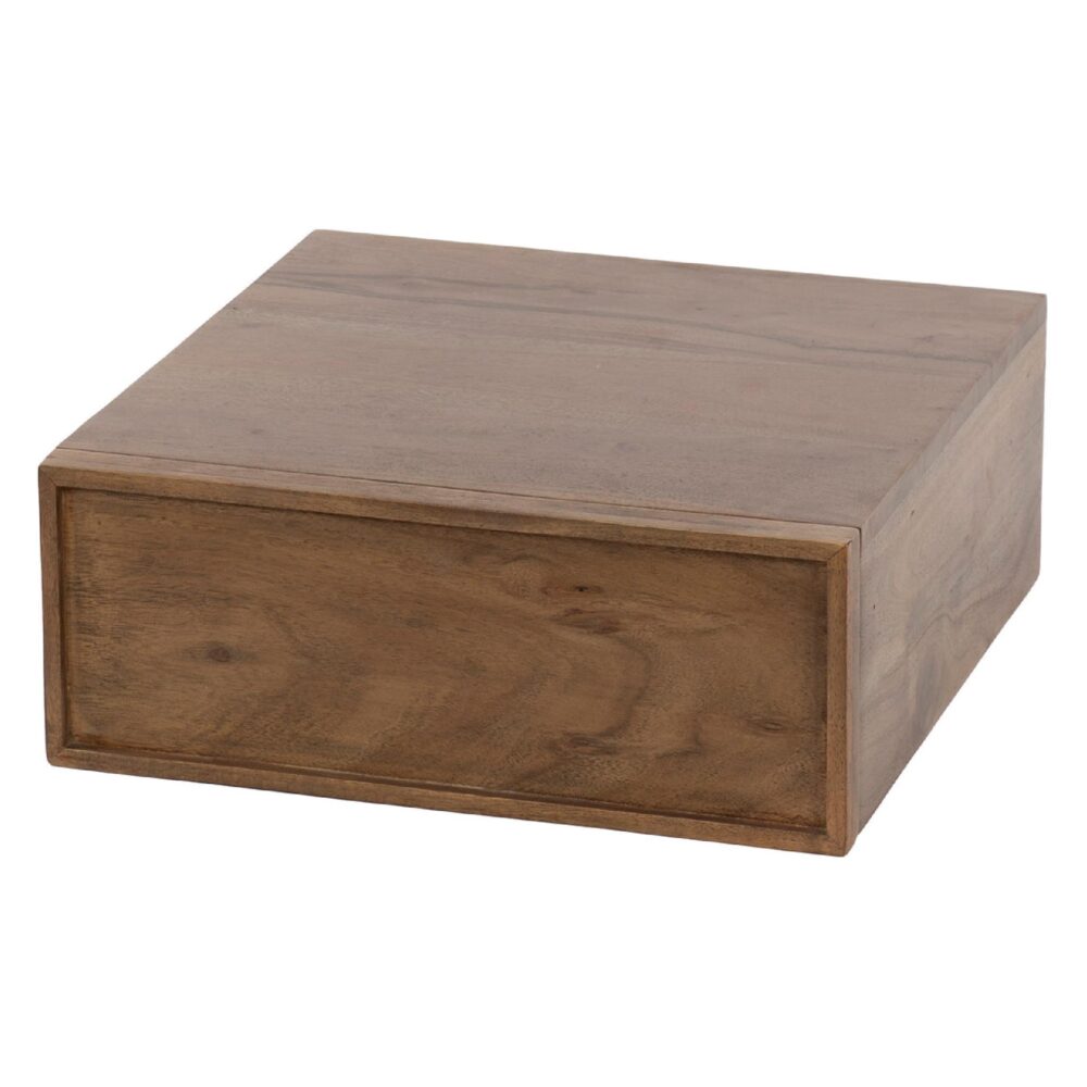 zwevende nachtkastjes acaciahout afbeelding 1