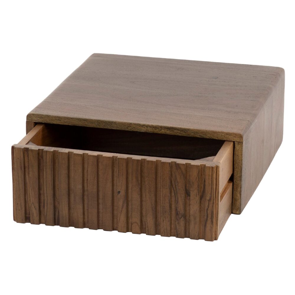 zwevend nachtkastje acaciahout Finn afbeelding 2