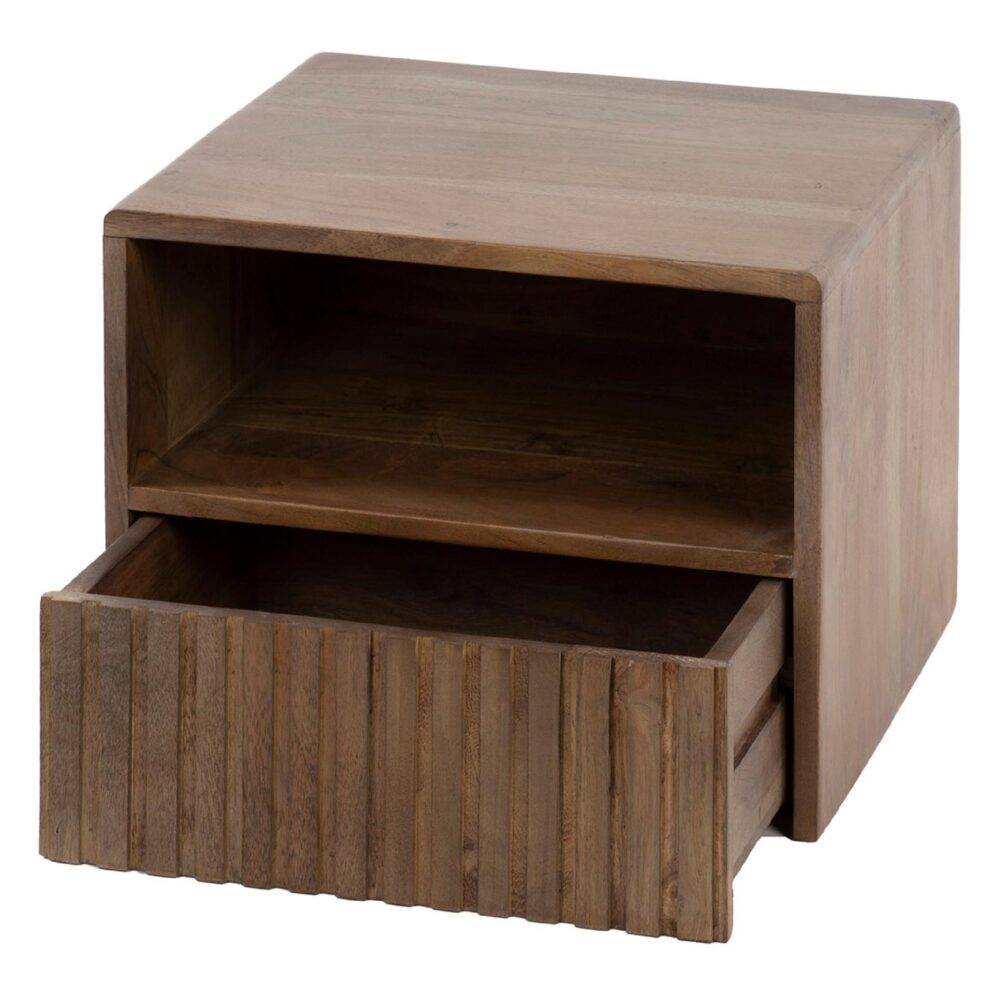 zwevend nachtkastje Finn acaciahout afbeelding 2