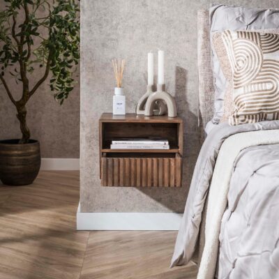 zwevend nachtkastje Finn acaciahout afbeelding 6