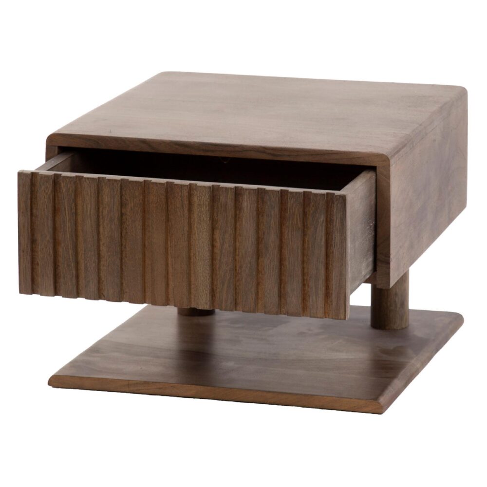 zwevend nachtkastje Finn acaciahout afbeelding 2