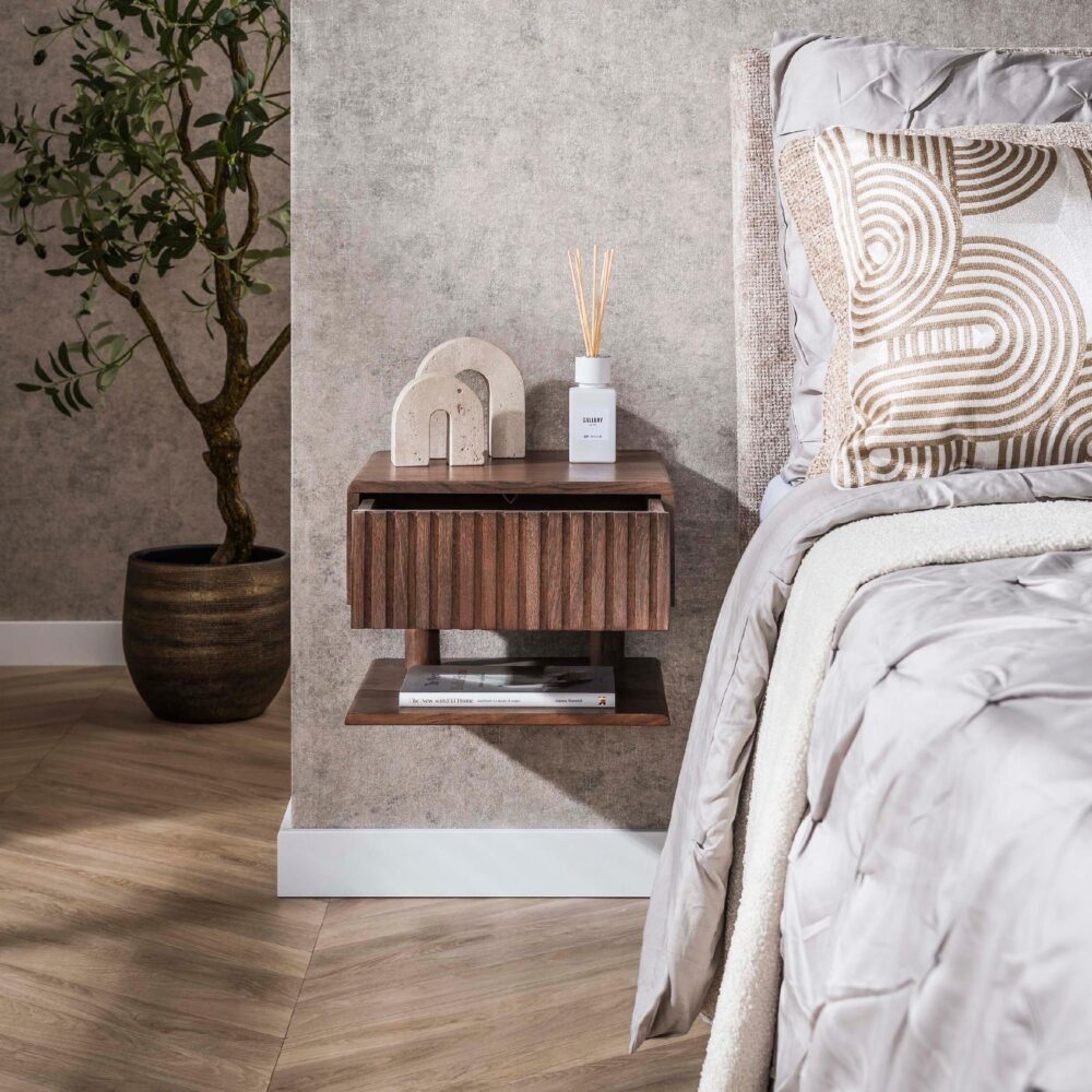 zwevend nachtkastje Finn acaciahout afbeelding 6