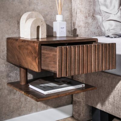 zwevend nachtkastje Finn acaciahout afbeelding 7