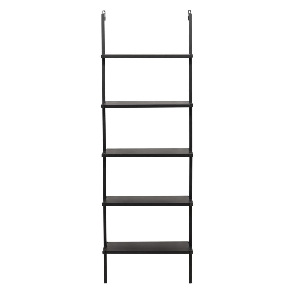 zwarte metalen boekenkast 5 planken afbeelding 4