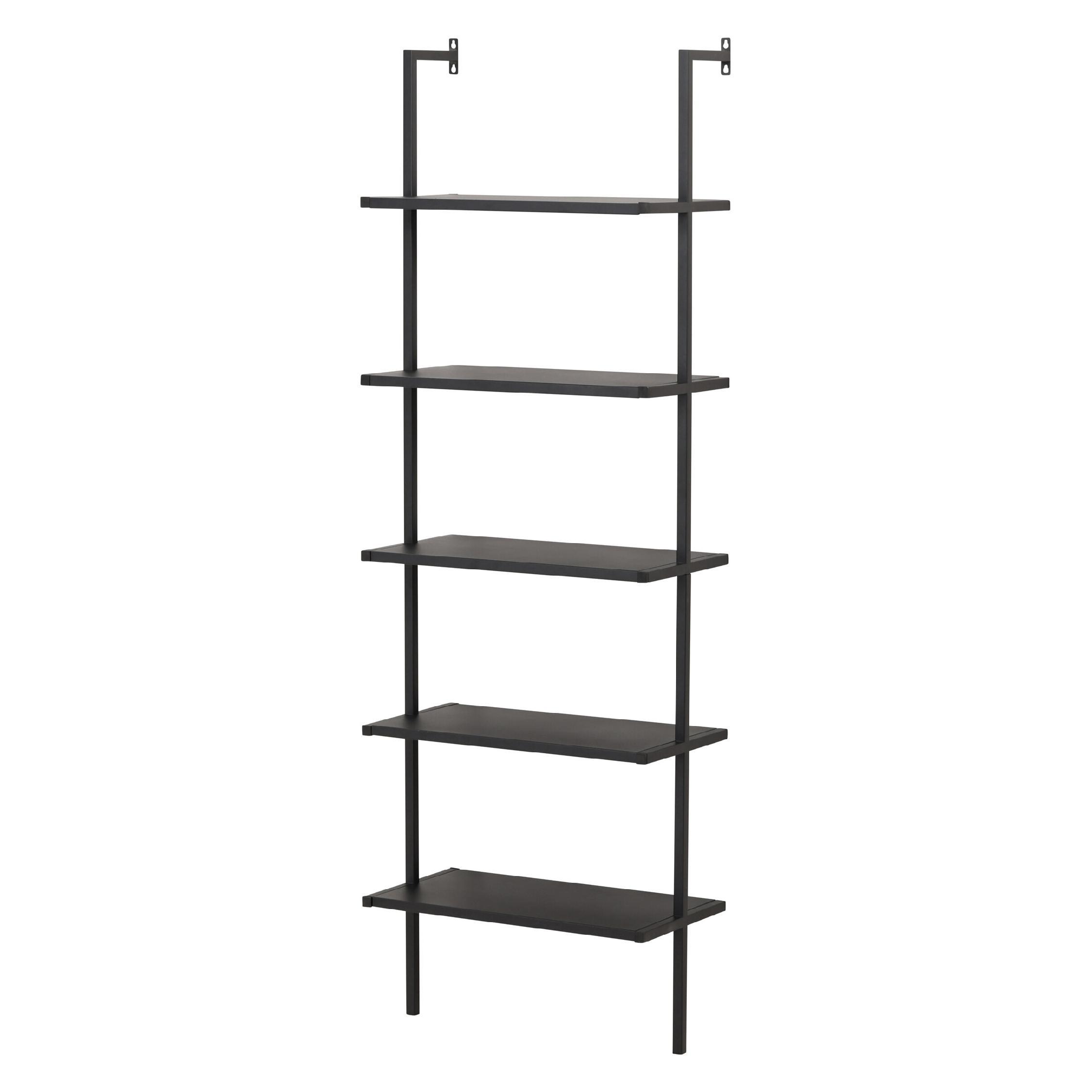 zwarte metalen boekenkast 5 planken afbeelding 5