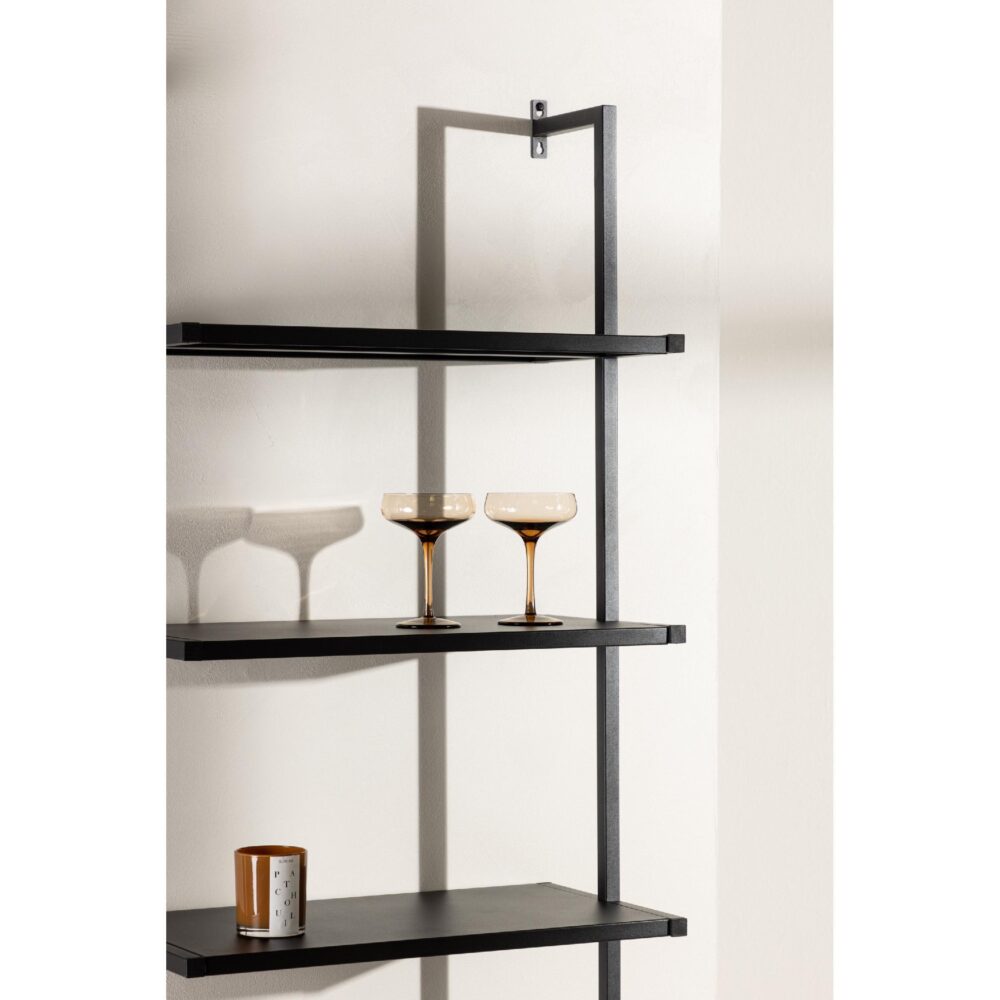 zwarte metalen boekenkast 5 planken afbeelding 8