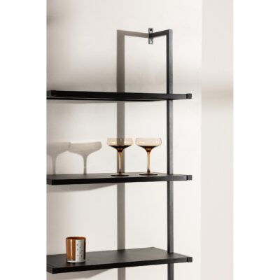 zwarte metalen boekenkast 5 planken afbeelding 8