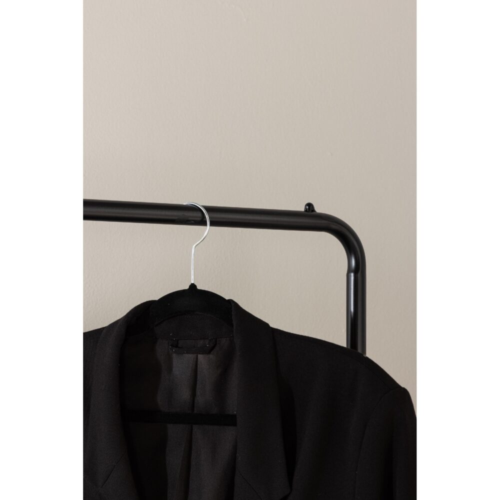 zwart staand kledingrek met lade en schoenenrek afbeelding 9