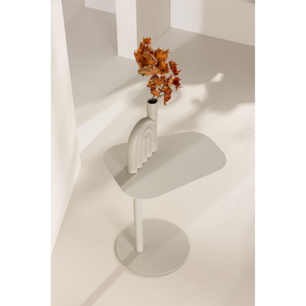 Scandinavische metalen bijzettafel Lenor beige afbeelding 3